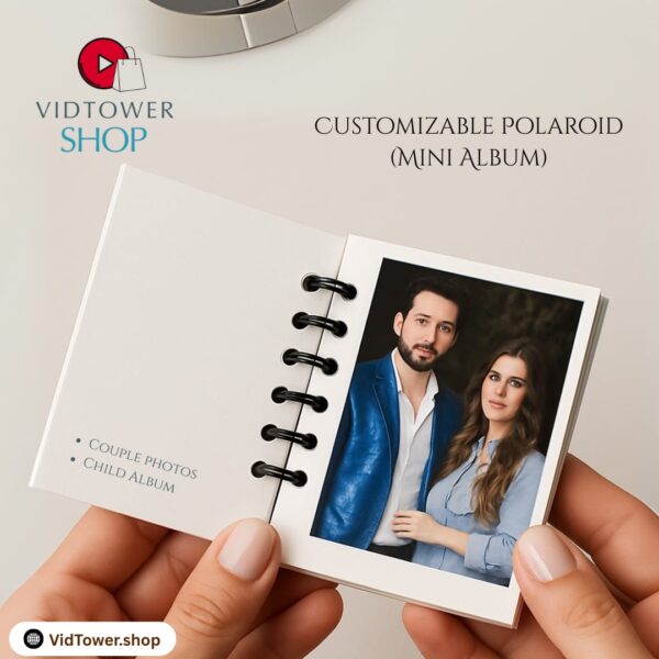 Customizable Polaroid Mini Album for Couples and Child Photos by VidTower