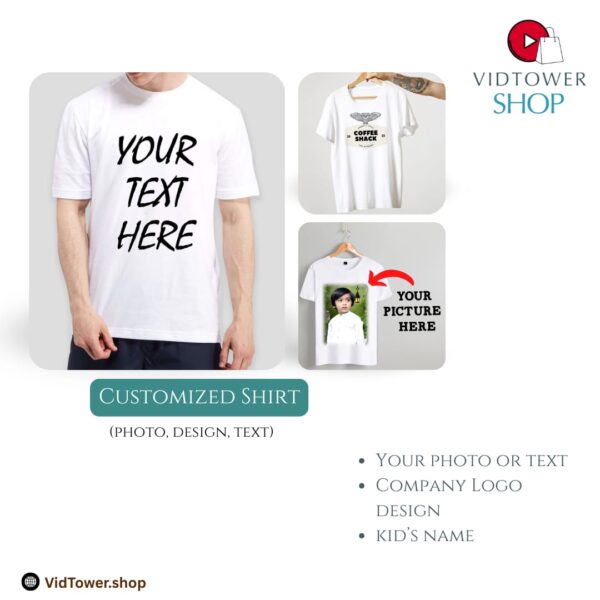 Customized Shirt with Photo, Design, Text - Perfect Personal Gift