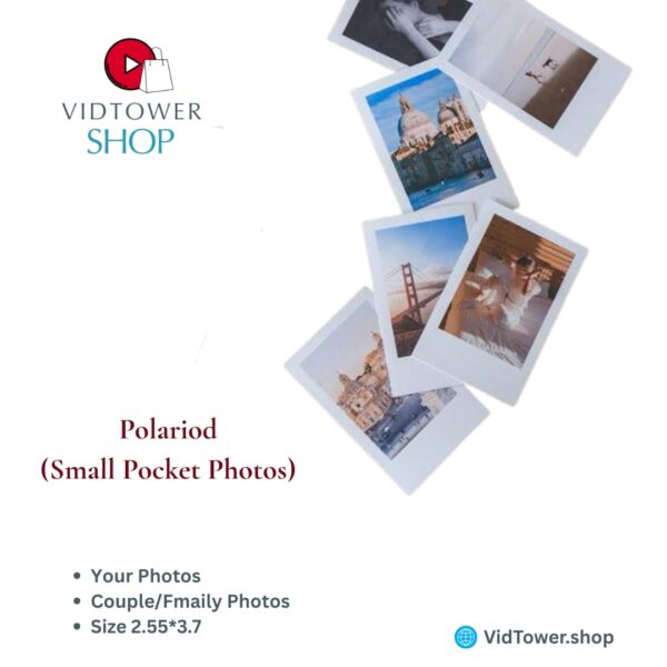 Polaroid Small Pocket Photos for Couples and Families, Set of 12 Compact Size 2.55x3.7