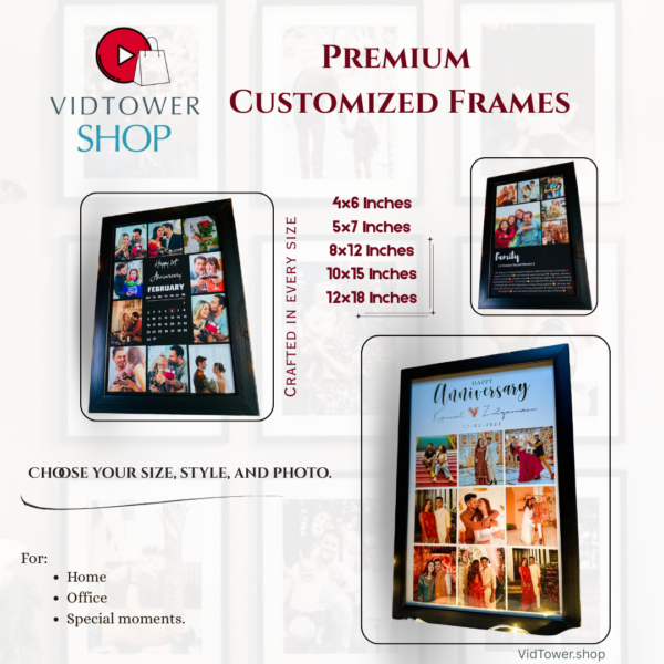 Customizable Anniversary Frames by VidTower - Special for Home & Office